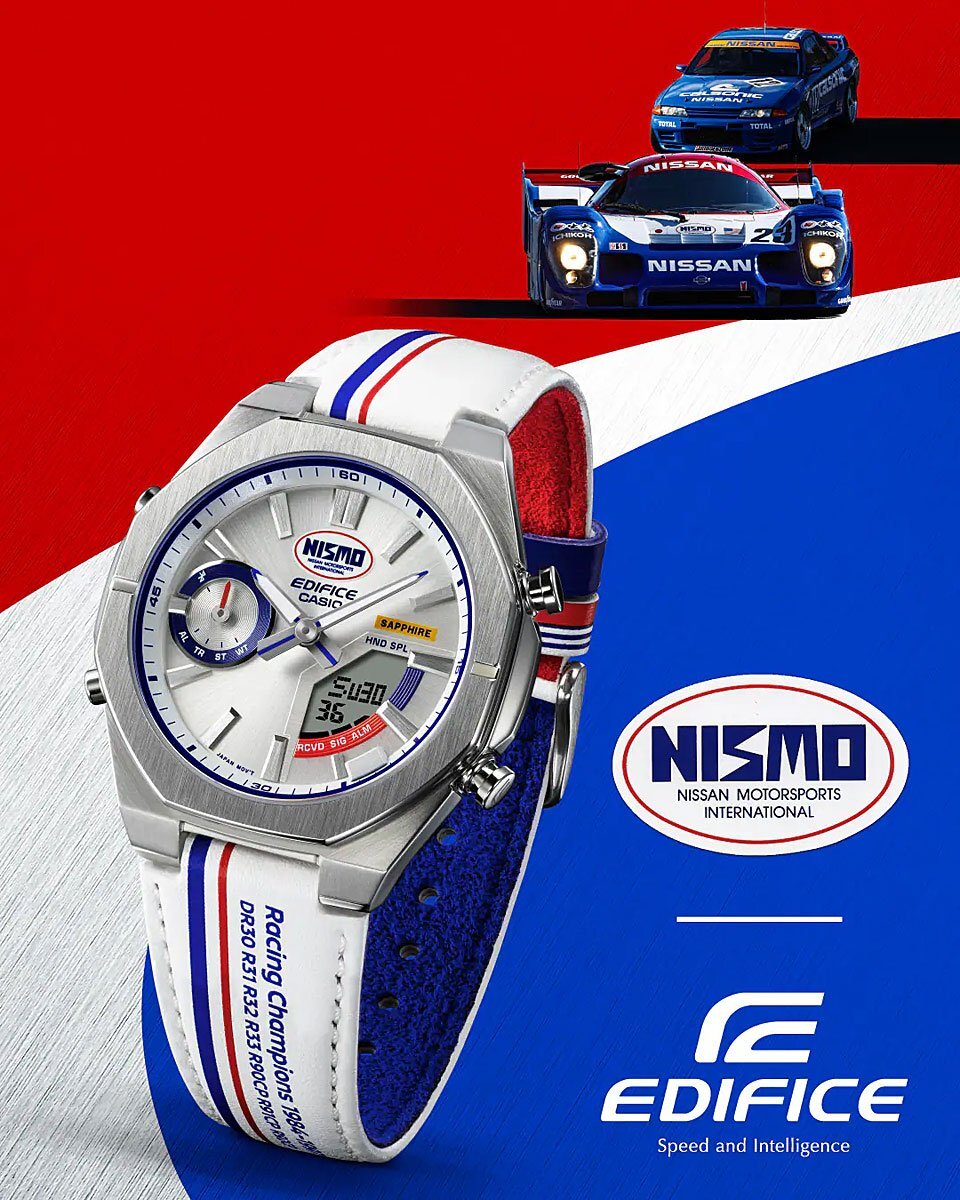 日産NISMO公式限定モデル カシオEDIFICE&NISSAN Wネーム スマホ連動 ヘリテージエディション 新品 ソーラー 100m防水 腕時計 BLUETOOTH拍卖