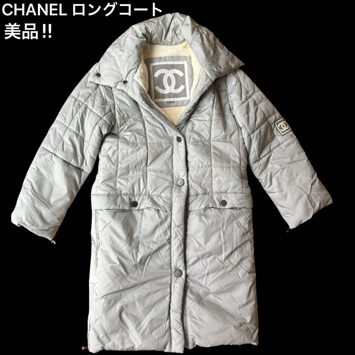 CHANEL 美品 ミレニアムコレクション限定 ココ スノーライン コクーン ダウン ベンチ コート 38 ジャケット ブルゾン00Aスポーツライン拍卖