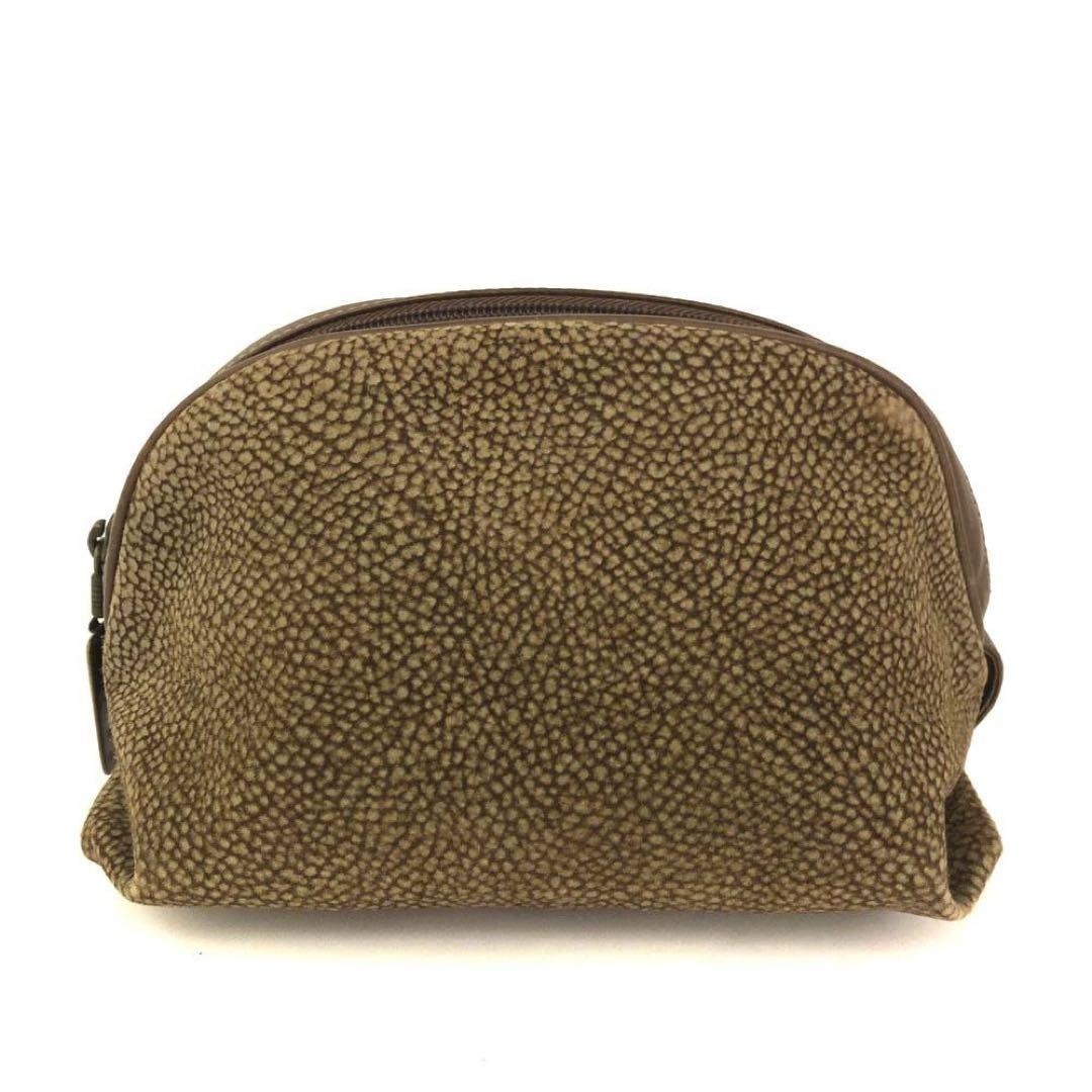 ボルボネーゼ レザー うずら柄 ポーチ イタリア拍卖