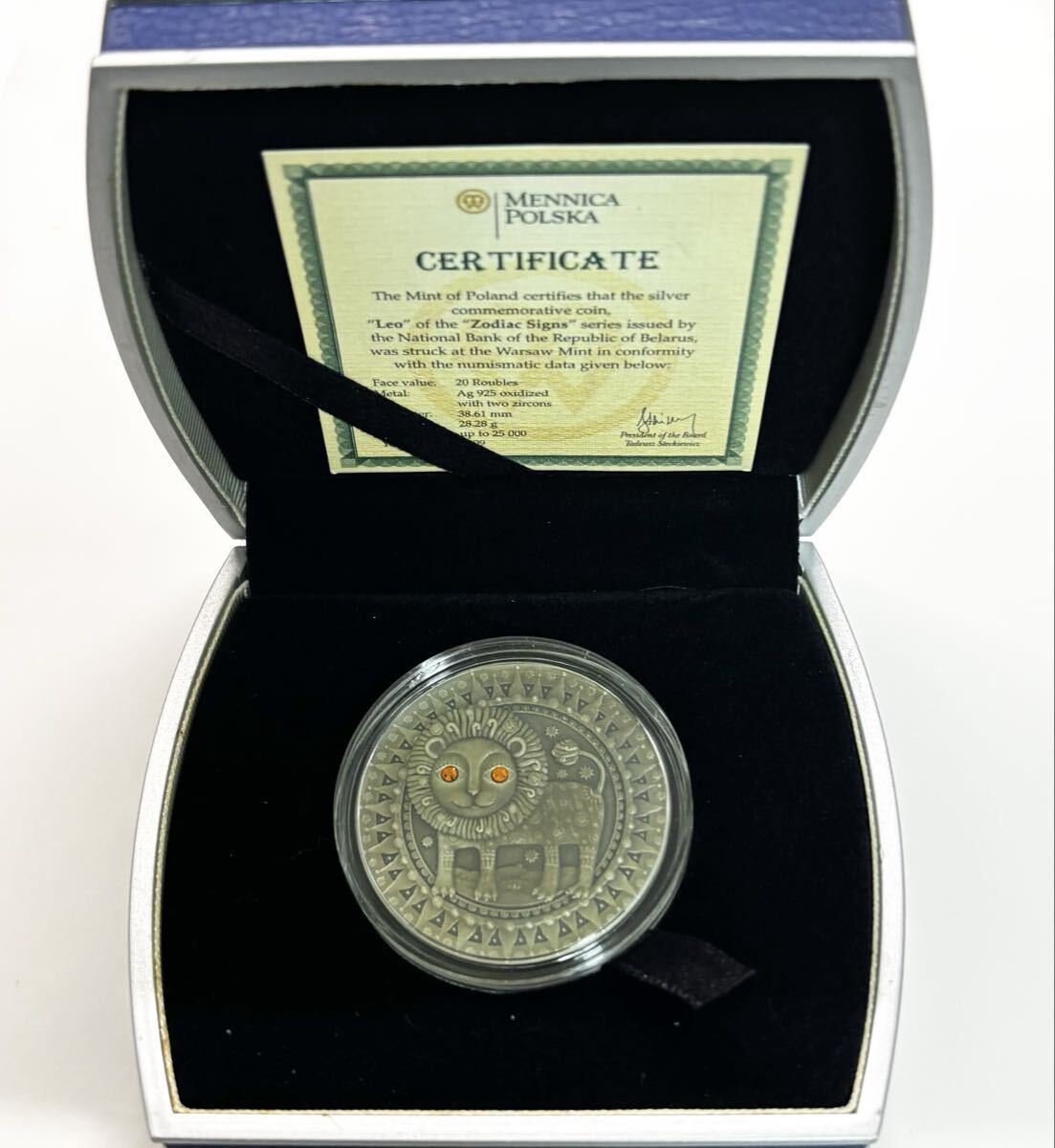 ポーランド 20ルーブル 銀貨 しし座 Zodiac Signs Leo 星座 ゾディアックサイン シリーズ コイン coin シルバー拍卖