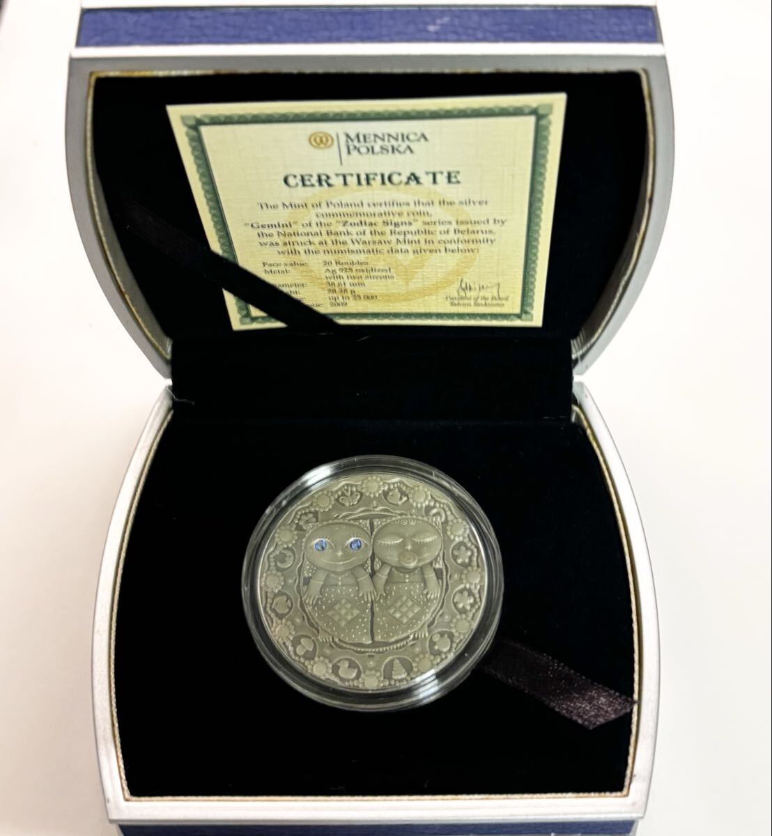 ポーランド 20ルーブル 銀貨 ふたご座 Zodiac Signs Gemini 星座 ゾディアックサイン シリーズ コイン coin拍卖