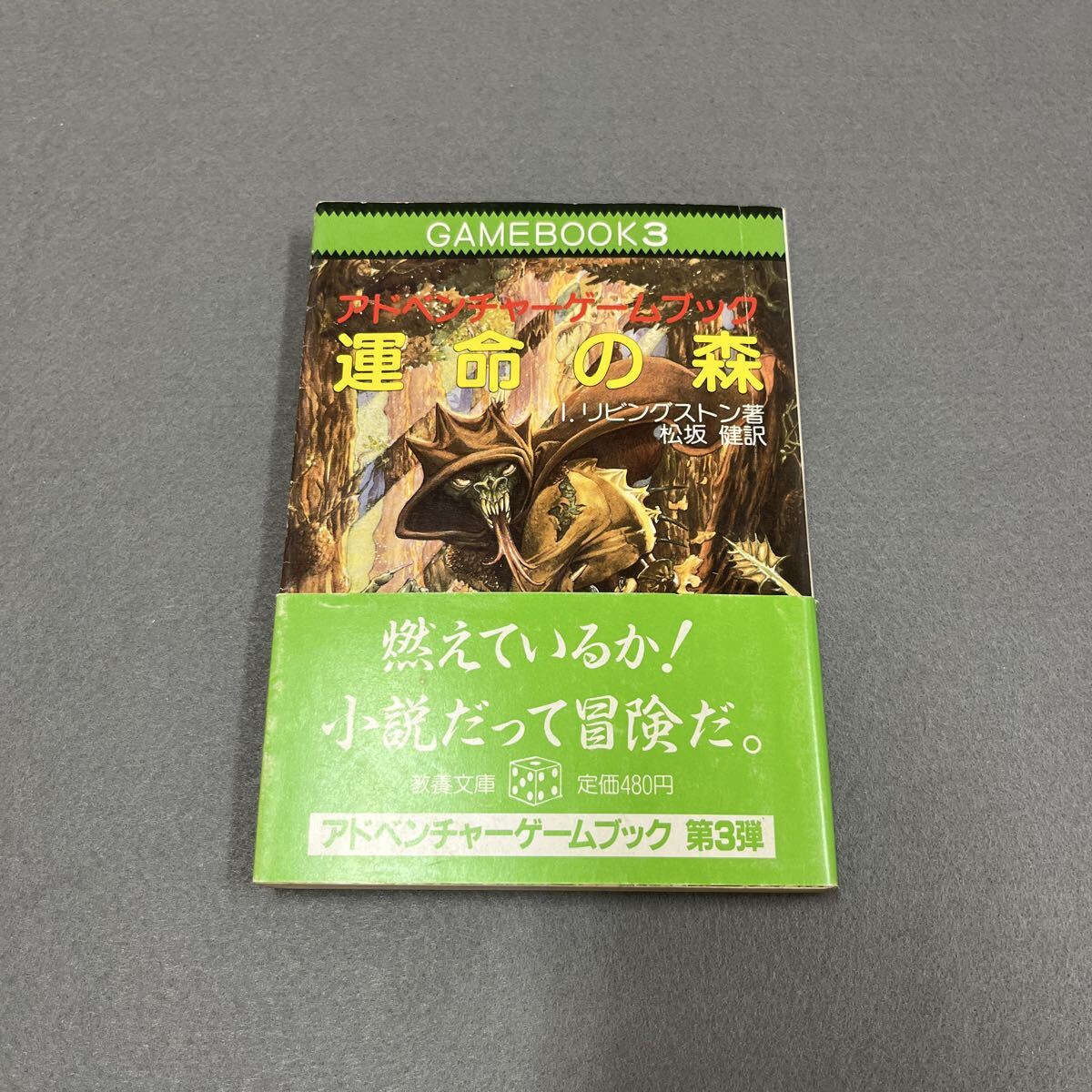 運命の森●1985年7月25日初版第1刷発行●アドベンチャーゲームブック●I.リビングストン 著●松坂健 訳●帯付き●別紙記録紙付き拍卖