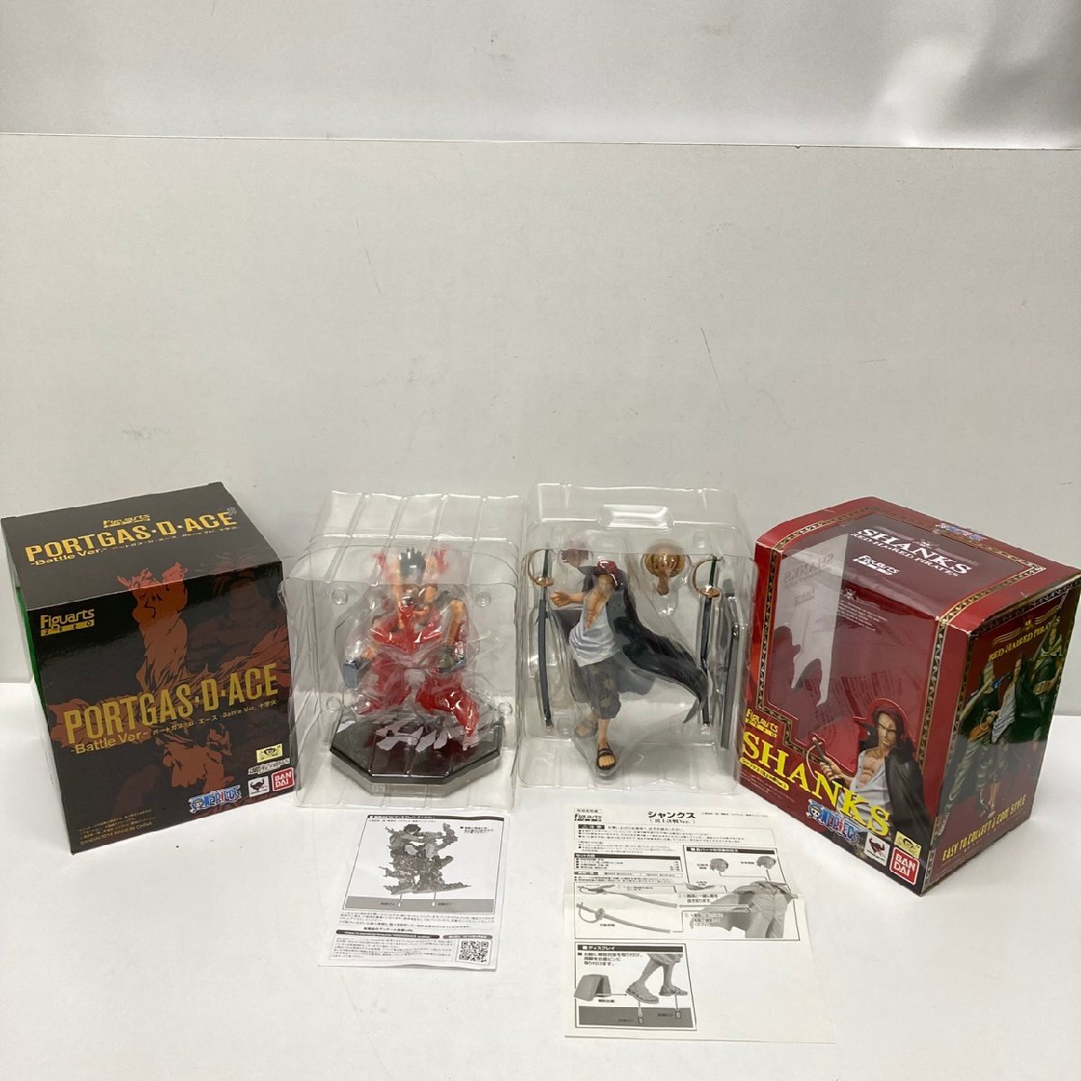 【中古品】『11-729』ワンピース フィギュアーツZERO ポートガス・D・エース -Battle Ver. 十字火- /シャンクス 頂上決戦Ver. 魂ウェブ商店拍卖