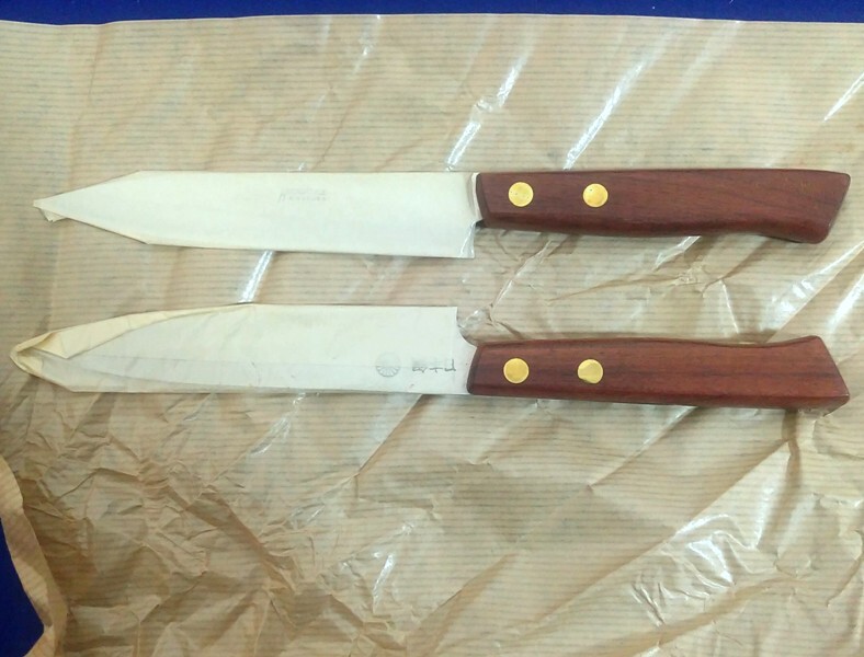 TR56◆菊菅 包丁 2本セット ペティナイフ 未使用拍卖