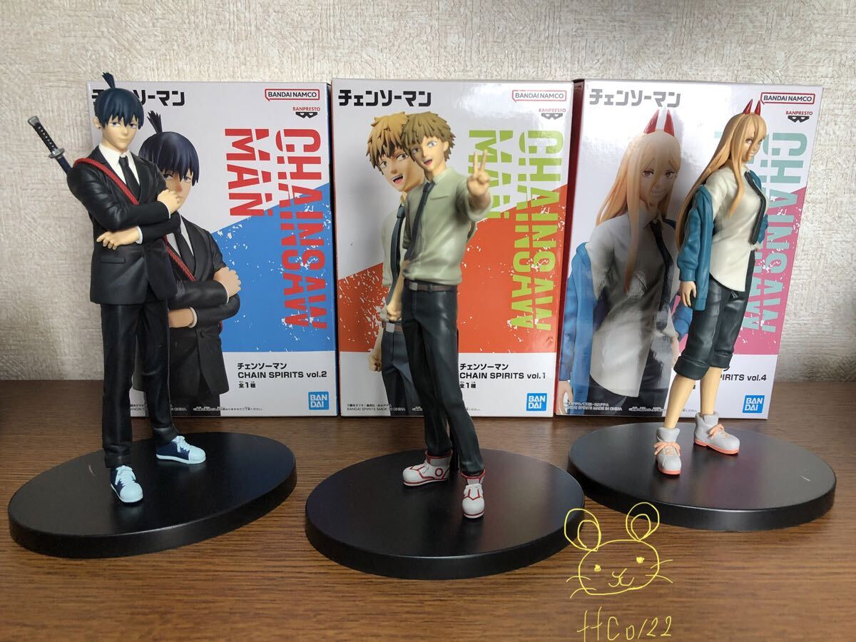 中古品 チェンソーマン フィギュア CHAIN SPIRITS(チェイン スピリッツ) vol.1 vol.2 vol.4 【デンジ , 早川アキ ,パワー 3種セット】拍卖
