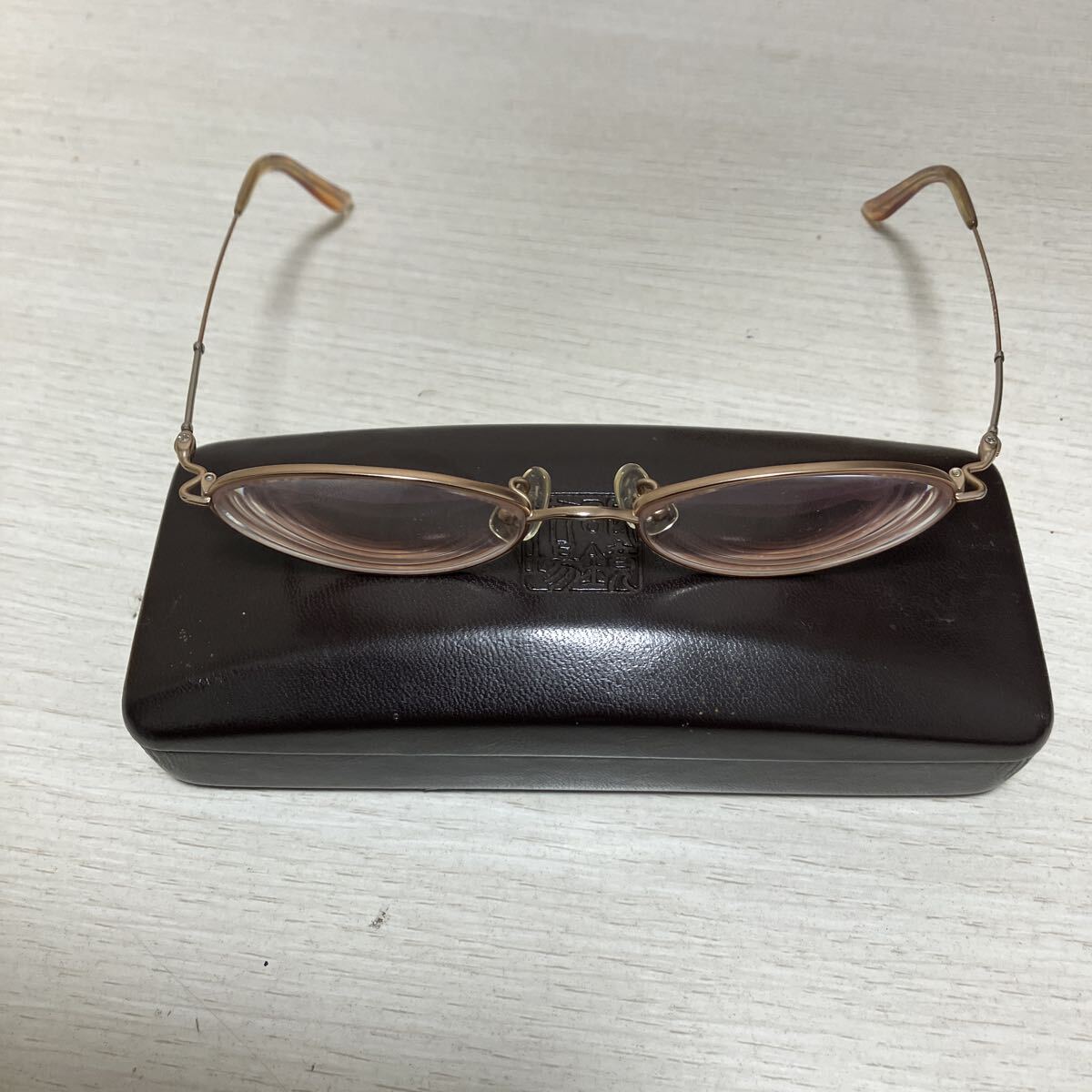 眼鏡 メガネフレーム 一部K14WG刻印有り めがね 度入り拍卖