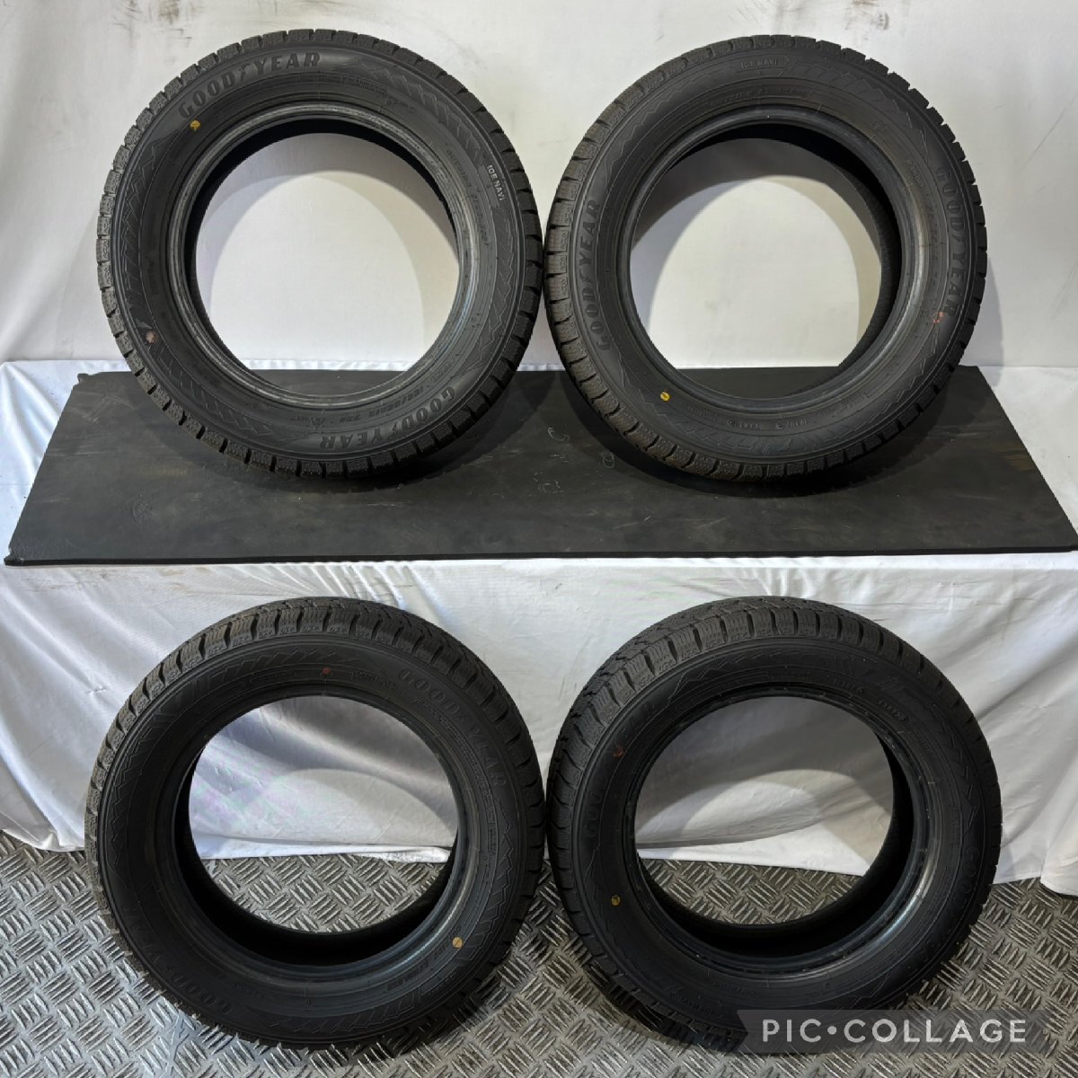 GOODYEAR ICE NAVI【155/65R13】2022/2023年製 7分山 冬 雪 スタッドレスタイヤ4本セット!ライフ モコ ekワゴン などに③拍卖
