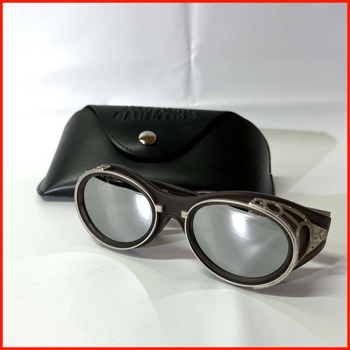 1円~◆Jean Paul Gaultier ジャンポール ゴルチェ 56-6001 ゴーグル サングラス メガネ 眼鏡 ブラウン系拍卖