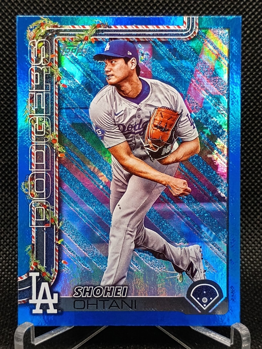大谷翔平 ブルーメタリックグリッター 【2025 TOPPS HOLIDAY BASEBALL H1 SHOHEI OHTANI BLUE METALLIC GLITTER】 ドジャース拍卖