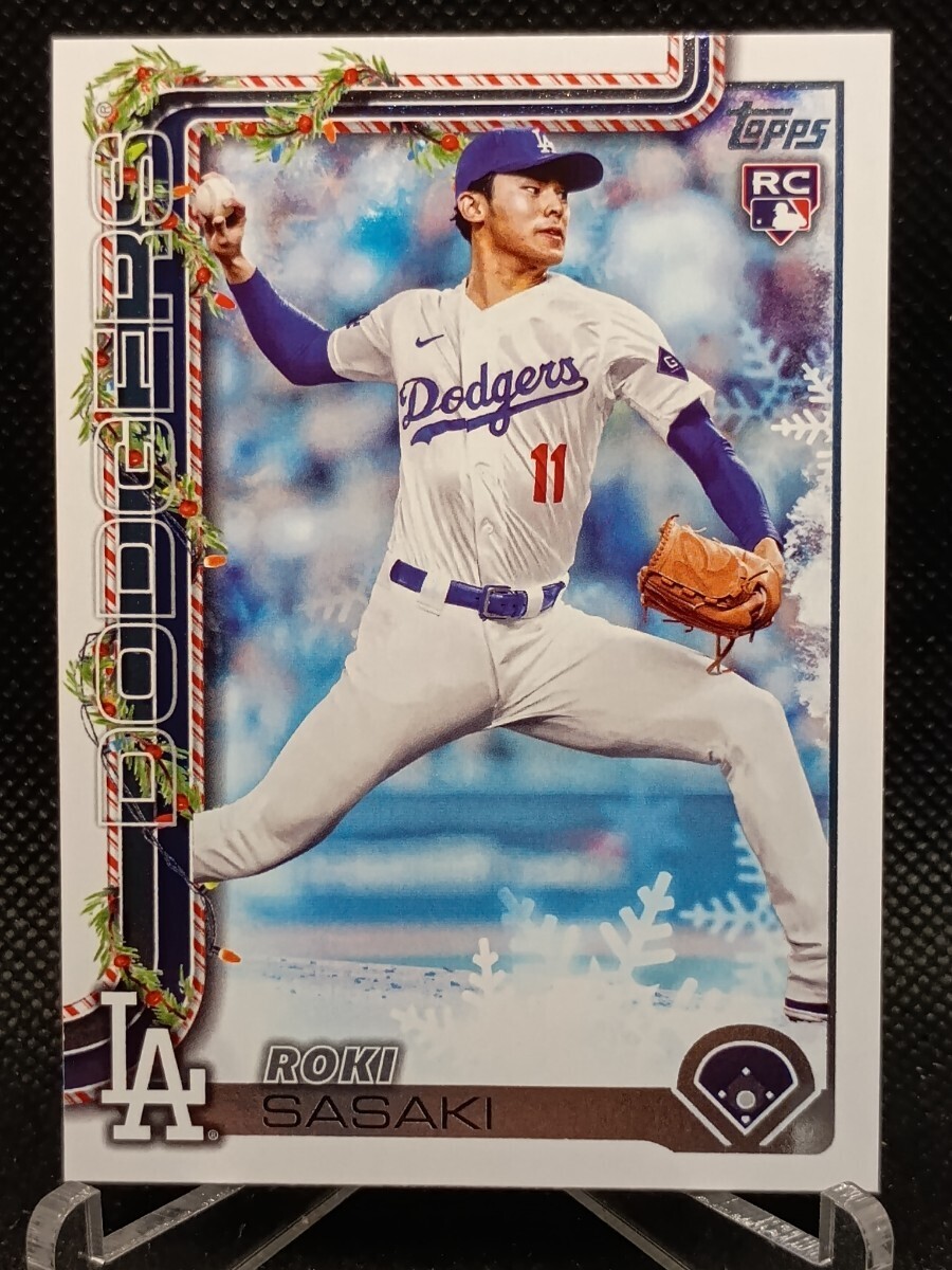 佐々木朗希 ホリデー ベース 【2025 TOPPS HOLIDAY BASEBALL H23 ROKI SASAKI】 ロサンゼルス・ドジャース拍卖