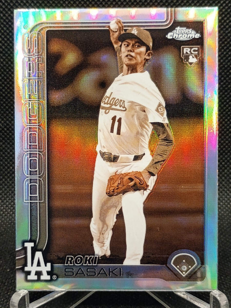 佐々木朗希 セピアリフラクター 【2025 TOPPS CHROME BASEBALL #217 ROKI SASAKI SEPIA REFRACTOR】ロサンゼルス・ドジャース拍卖