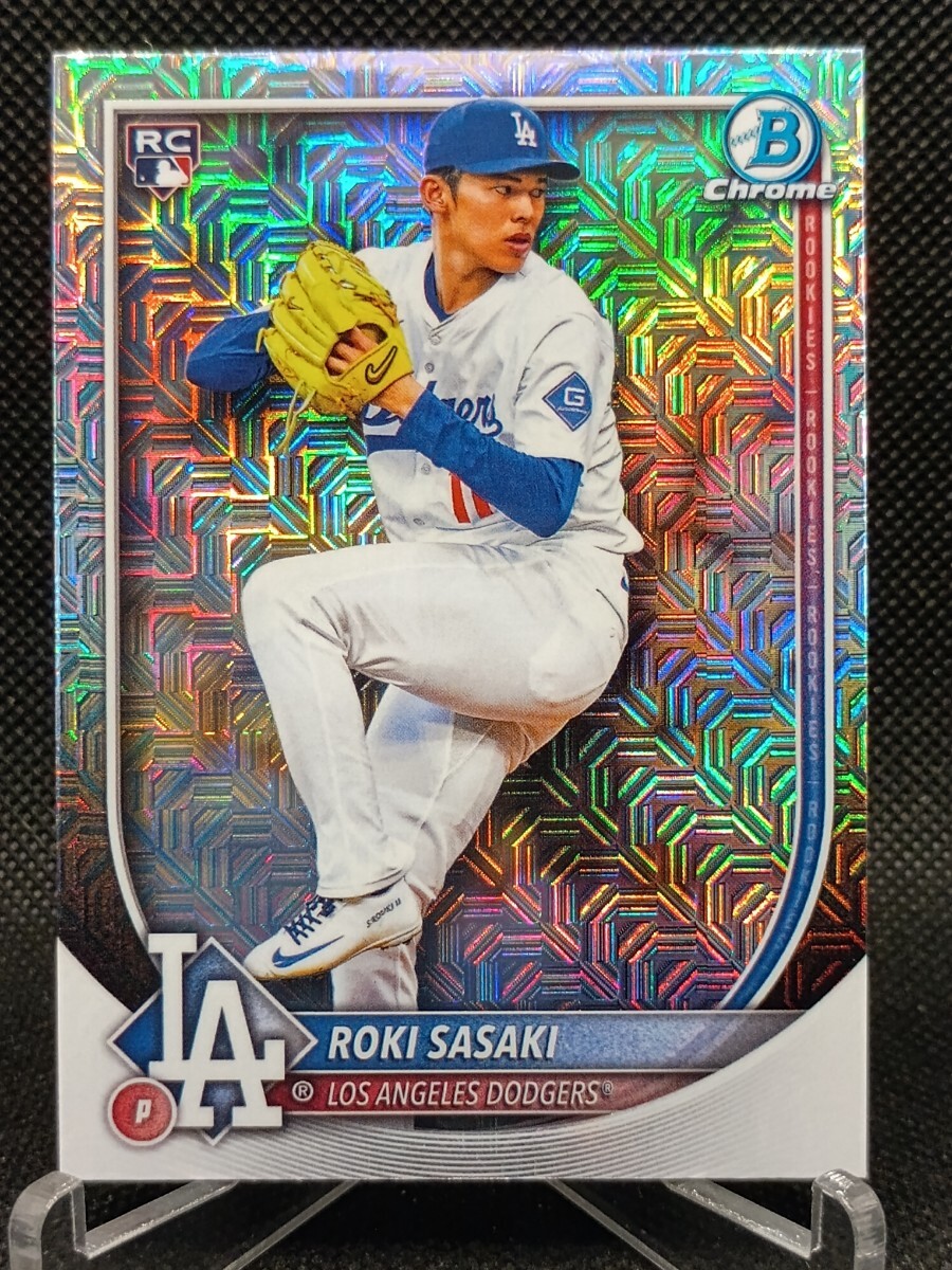 佐々木朗希 モジョ 【2025 TOPPS BOWMAN CHROME MEGA BOX BASEBALL #12 ROKI SASAKI MOJO REFRACTOR】 ロサンゼルス・ドジャース拍卖