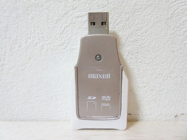 ●一円スタート●maxell miniSD メモリーカード専用リーダライター/ad-K-48-5225-.18/MiniSDカード/リーダライタ/メモリカード/コンパクト拍卖