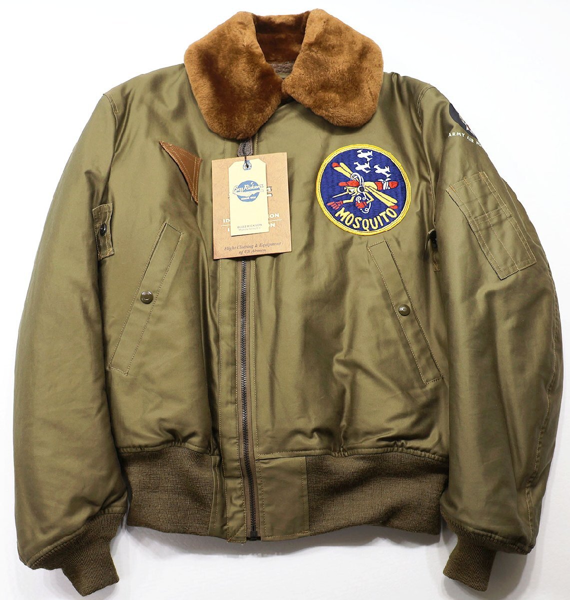 BUZZ RICKSON'S (バズリクソンズ) Type B-15A / REED PRODUCTS, INC.実名復刻 カスタムフライトジャケット BR15129 未使用品 オリーブ 40拍卖