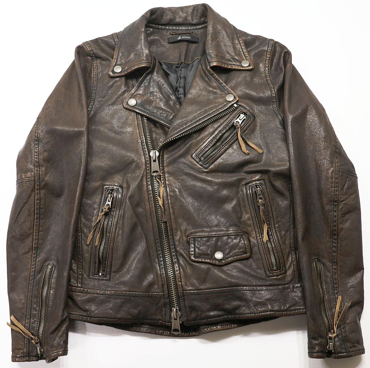 Johnbull (ジョンブル) Goat Skin Riders Jacket / ゴートスキン ダブルライダースジャケット #16528 美品 ブラック size SS拍卖