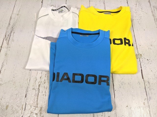 【10yt201】スポーツウエア×3点セット Diadora ディアドラ 半袖シャツ◆サイズL◆C70♪拍卖