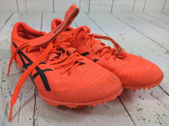 【10yt262】陸上競技用スパイクシューズ asics アシックス SP BLADE 9 SPブレード9 1093A137 オレンジ×ブラック サイズ:24.0㎝◆C78拍卖