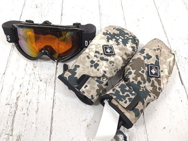 【10yt227】スノーボード用品 メンズ使用 DC ミトングローブ Mサイズ◆DEES ゴーグル◆p23♪拍卖
