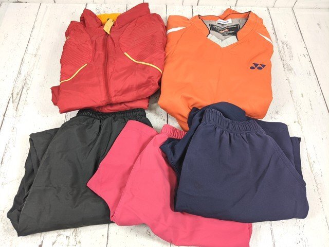 【10yt317】テニスウエア YONEX ヨネックス ウインドブレイカー◆asics 長袖ジャージジャケット◆ハーフパンツ◆サイズM~L◆C84♪拍卖