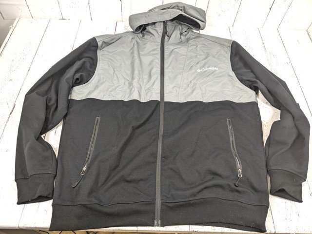 【10yt207】登山 アウトドアウエア コロンビア PM0539 ウィルキンソン コーブフーディ メンズ グレー×ブラック サイズ:XL◆p39♪拍卖