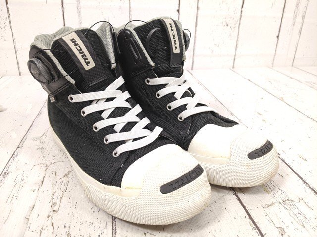 【9yt274】バイク装備 ライディングシューズ BOA システム TAICHI タイチ ブラック×ホワイト サイズ:24.0㎝◆o72♪拍卖