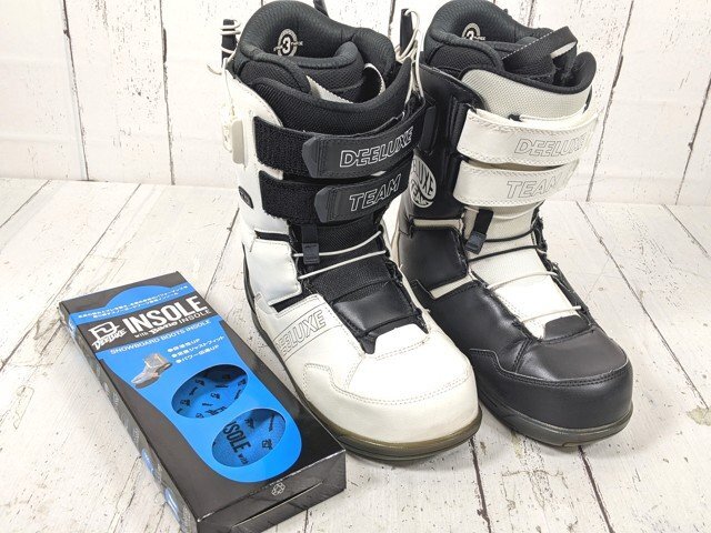 【10yt327】スノーボード用品 ソフトブーツ DEELUXE ディーラックス TEAM ID LTD【23-24】ホワイト×ブラック サイズ:26.5㎝◆p44♪拍卖