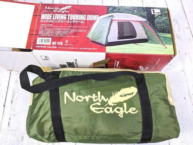 【10yt177】アウトドア キャンプ用品 North Eagle(ノースイーグル) NE-179 ワイドリビングツーリングドーム 1人用テント◆C67♪拍卖