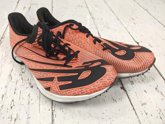 【9yt036】陸上競技用スパイクシューズ ニューバランス FuelCell SuperComp SD-X USDELRE2 オレンジ×ブラック サイズ:24.5㎝◆o41♪拍卖