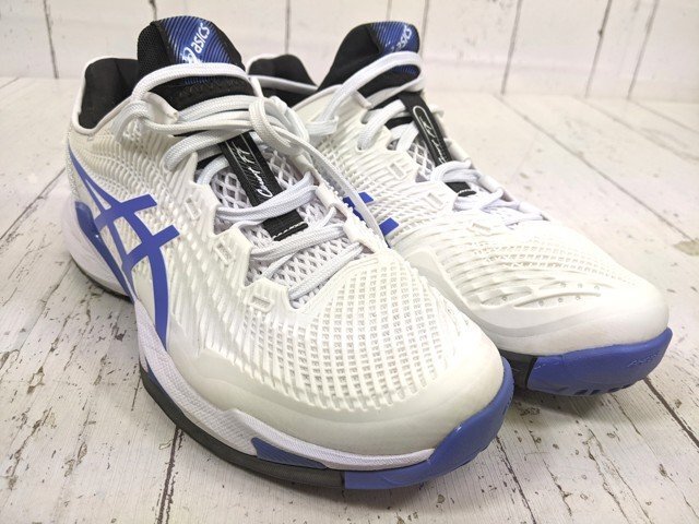 【8yt224】オールコート用テニスシューズ asics アシックス コートFF 3 1041A370 ホワイト×サファイア サイズ:26.0㎝◆C17♪拍卖