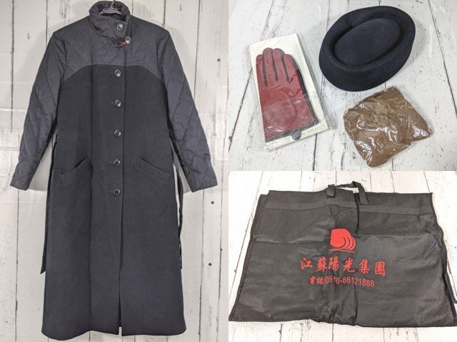 【as898】中国東方航空 客室乗務員制服 CA キャビンアテンダント コート+帽子+グローブ セット◆h62拍卖