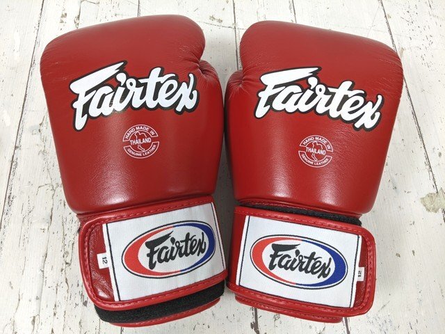 【9yt113】格闘技 マジックテープ式 ボクシンググローブ Fairtex フェアテックス BGV1 レッド サイズ:12oz 未使用◆o51♪拍卖