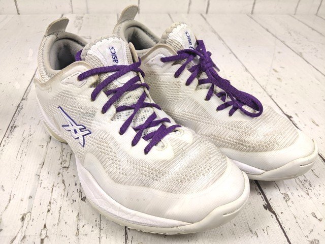 【10yt169】バスケットボールシューズ asics アシックス GLIDE NOVA FF 3 グライドノヴァ 1063A072 ホワイト×パープル 23.5cm◆C69♪拍卖