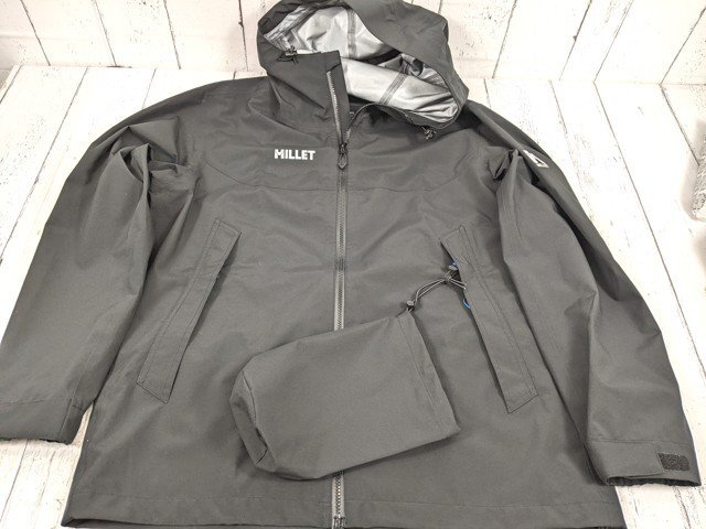 【10yt385】登山服 アウトドアウエア タンペート ジャケット MILLET ミレー ブラック サイズ:XL 美品◆p53♪拍卖