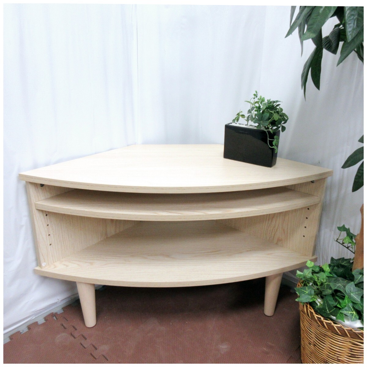 【T3208】コーナーテレビボード ナチュラル拍卖