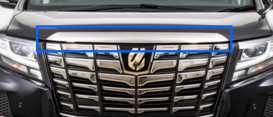 ●新品●送料無料 トヨタ純正 アルファード 30系 前期 タイプ ブラック ボンネット フード モール スモークメッキ フロント グリル トップ拍卖