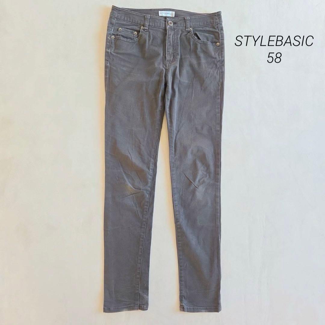 STYLEBASIC スキニーデニム XS相当 58 ライトブラック拍卖