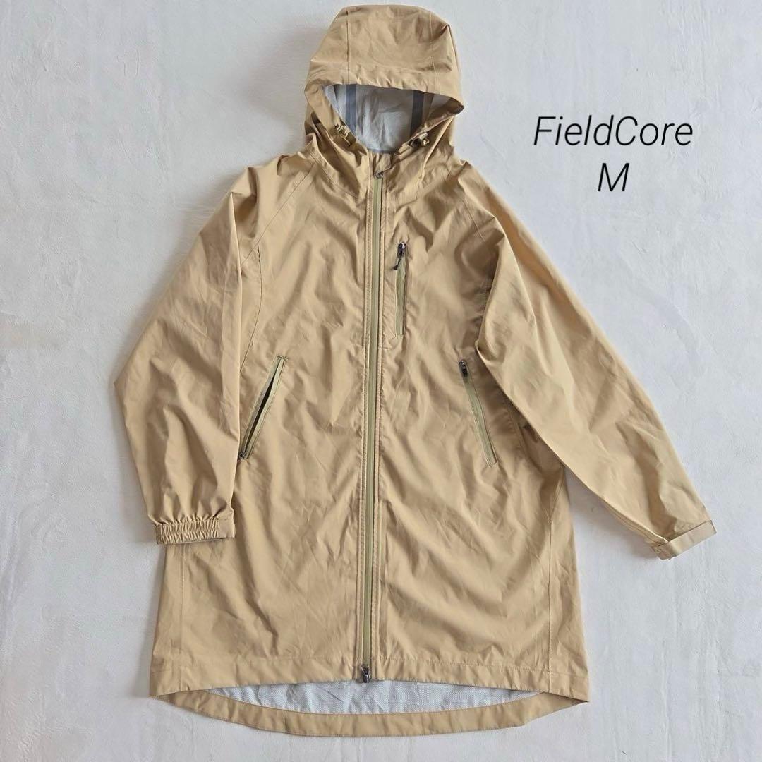 FieldCore ワークマン レディース高撥水フーデッドロングレイン ベージュ拍卖