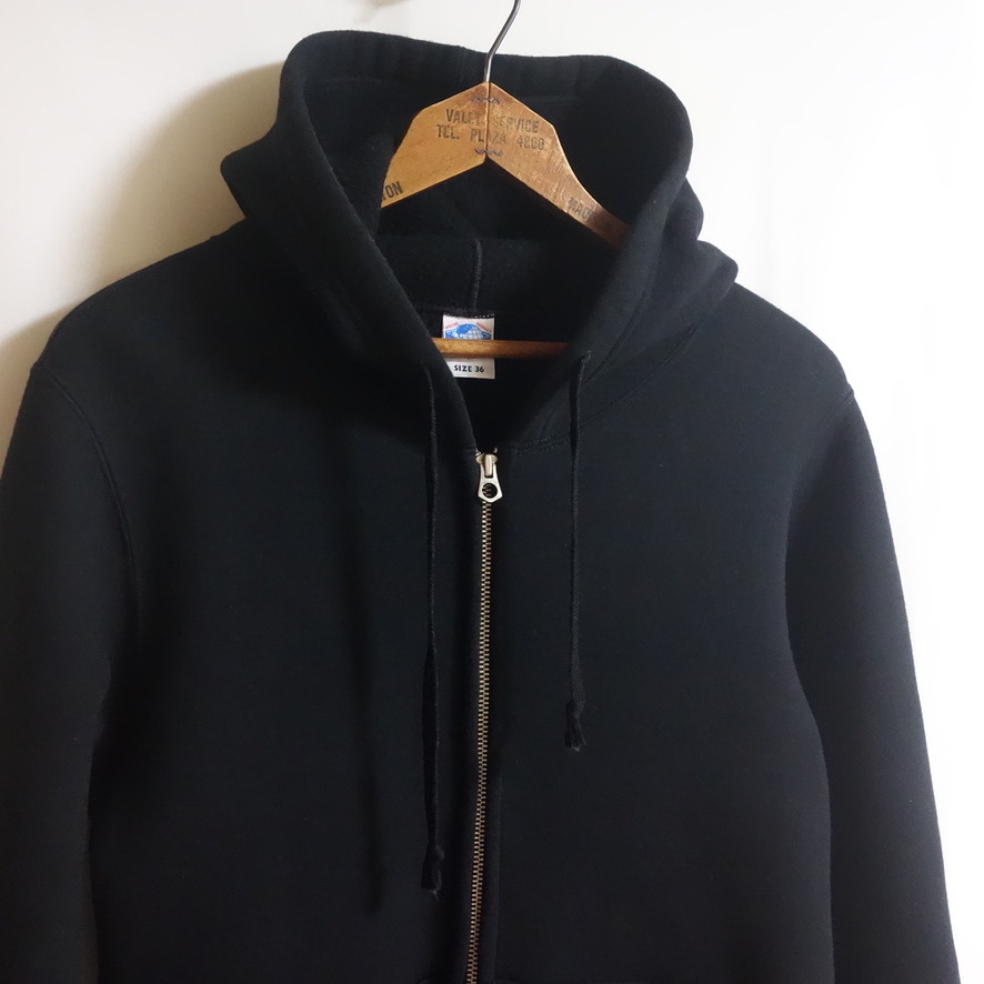 【JELADO ジェラード 吊裏毛スウェット フルジップ パーカー 36】黒 ブラック アスレチックブランド拍卖