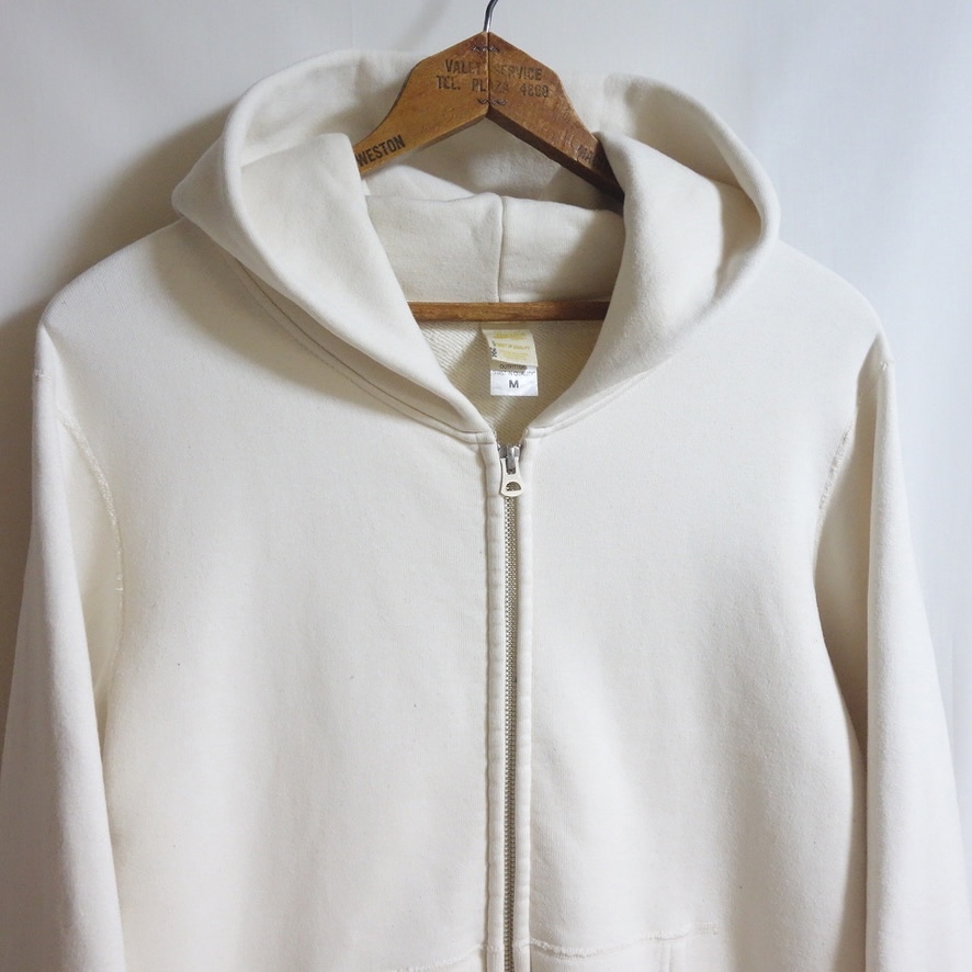 【日本製 BARNS OUTFITTERS バーンズ 吊り編み フルジップ パーカー L】BR-4931N スウェット IVORY TSURI-AMI SWEAT PARKA拍卖