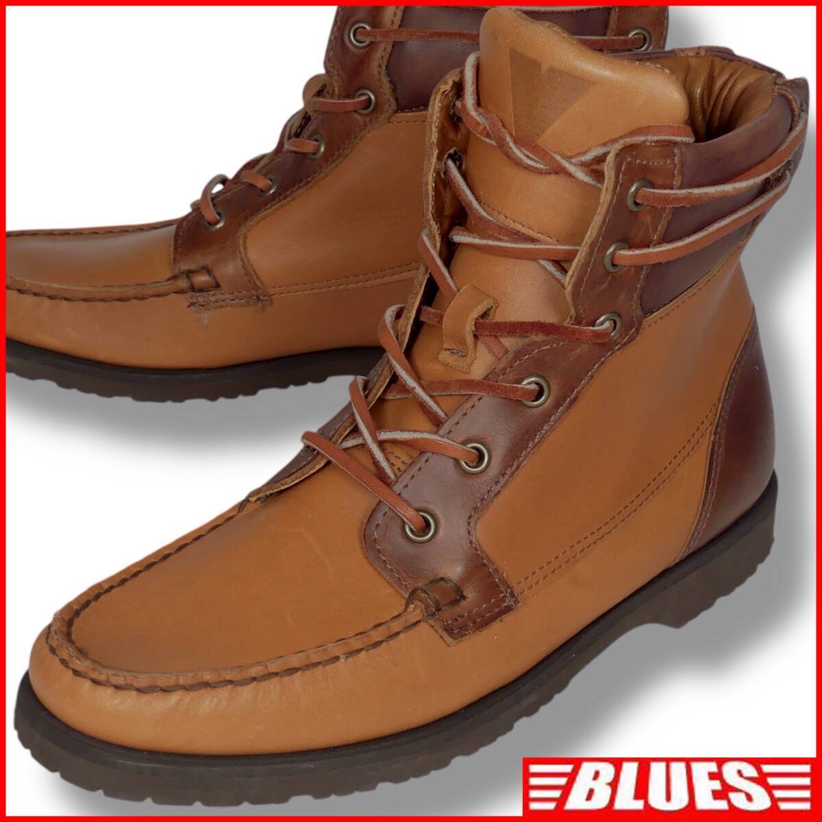 即決★SEBAGO★26.5cm レザーワークブーツ セバゴ メンズ 8.5 茶 本革 レースアップ 本皮拍卖