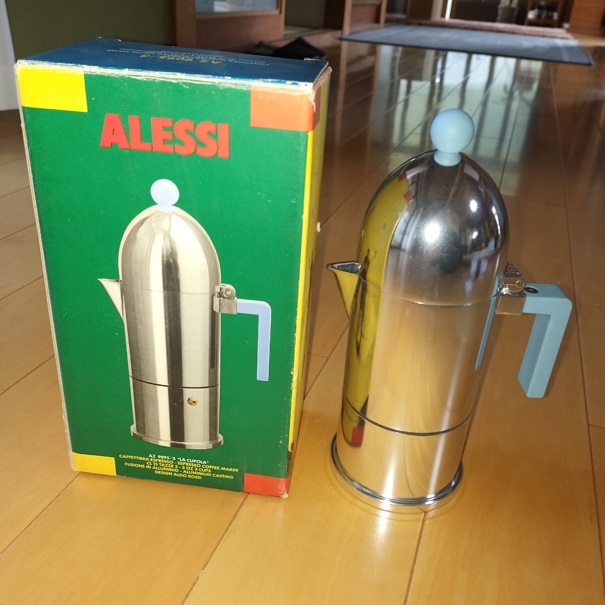 ビンテージ 未使用 ALESSI エスプレッソコーヒーメーカー イタリア製 150cc デミタス3カップ拍卖