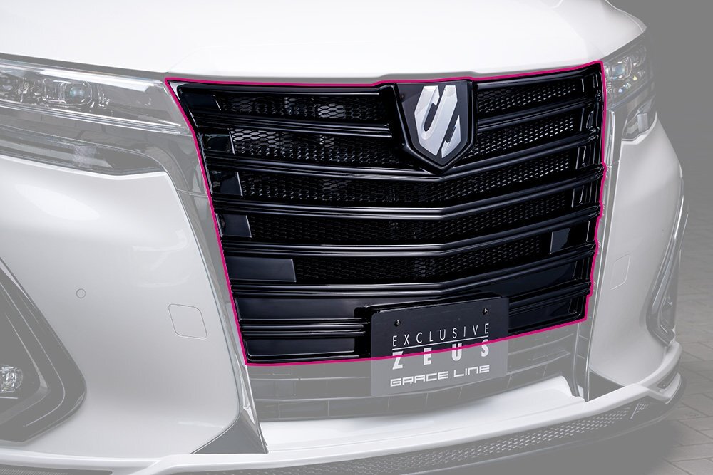 M'z SPEED フロントグリル 未塗装 FRP アルファード 30系 H30.1~R5.5 G/X/エグゼクティブラウンジ MC後 カメラ無車拍卖