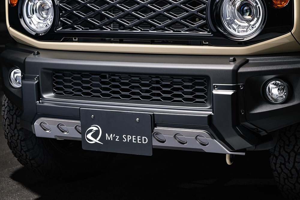 M'z SPEED フロントバンパーガード 塗り分け塗装 (4V8/BK) AES ジムニーノマド JC74W R7.4~拍卖