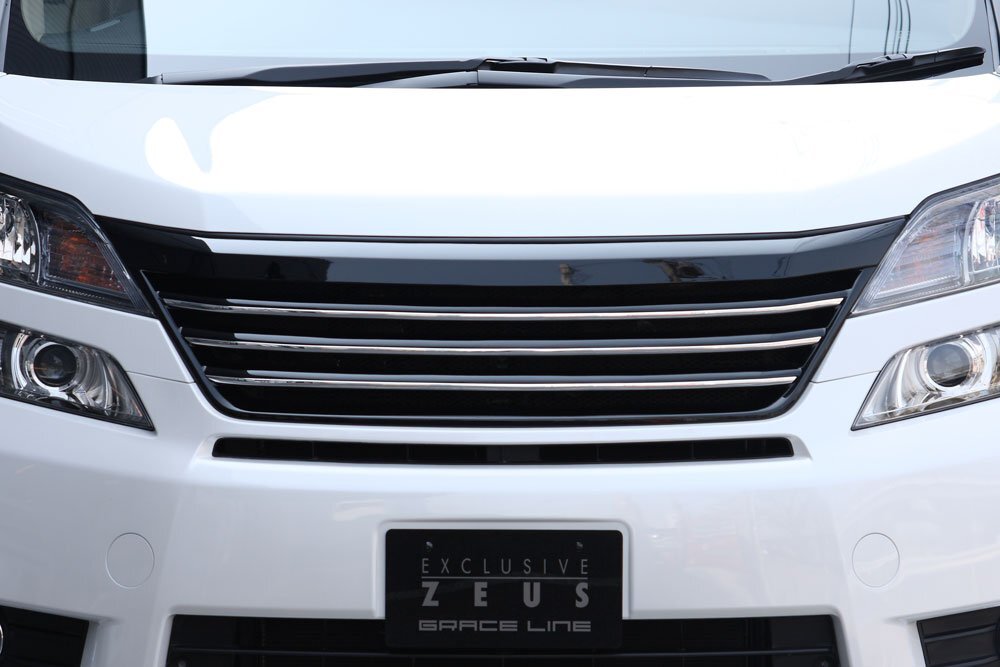 M'z SPEED フロントグリル ブラック(202) ABS ヴェルファイアハイブリッド ATH20W H23.11~H26.12 V/X MC後 カメラ/モニター/レーダー無拍卖