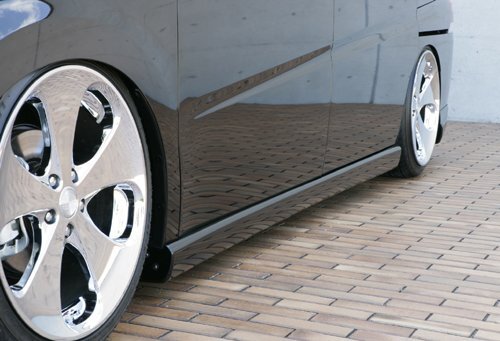 M'z SPEED サイドステップ ナイトホークブラックパール (B92P) FRP ステップワゴン RG1 RG2 H17.5~H19.10 MC前拍卖