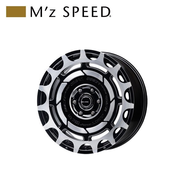 M'z SPEED juno LC300 22×9.0J PCD139.7 6H +55 ブラック/ポリッシュ 22インチ 鋳造1ピースホイール 1本拍卖