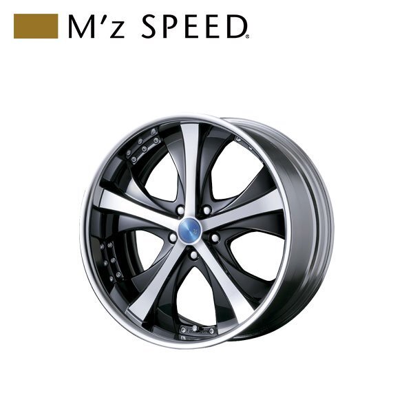 M'z SPEED JJ break through 19×10.0J PCD114.3 5H +45 ブラック/ポリッシュ 19インチ 鋳造2ピースアルミホイール 1本 ハイディスク拍卖