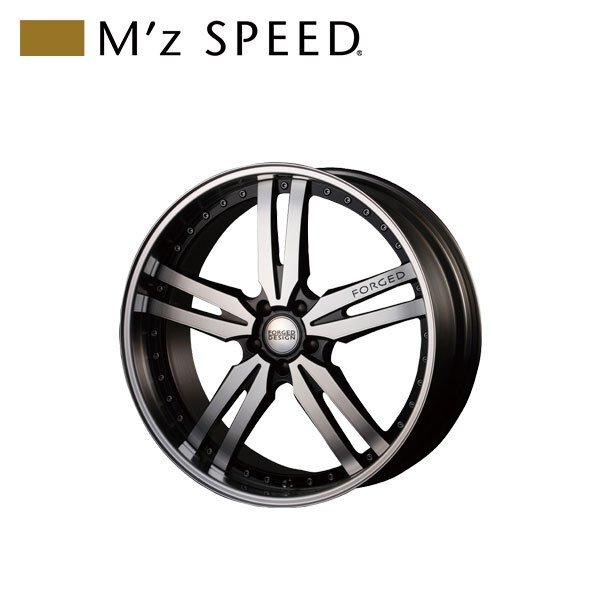 M'z SPEED FORGED DESIGN 768 20×8.5J PCD114.3 5H +30 ブラック/ポリッシュ 20インチ 鍛造2ピースアルミホイール 1本拍卖
