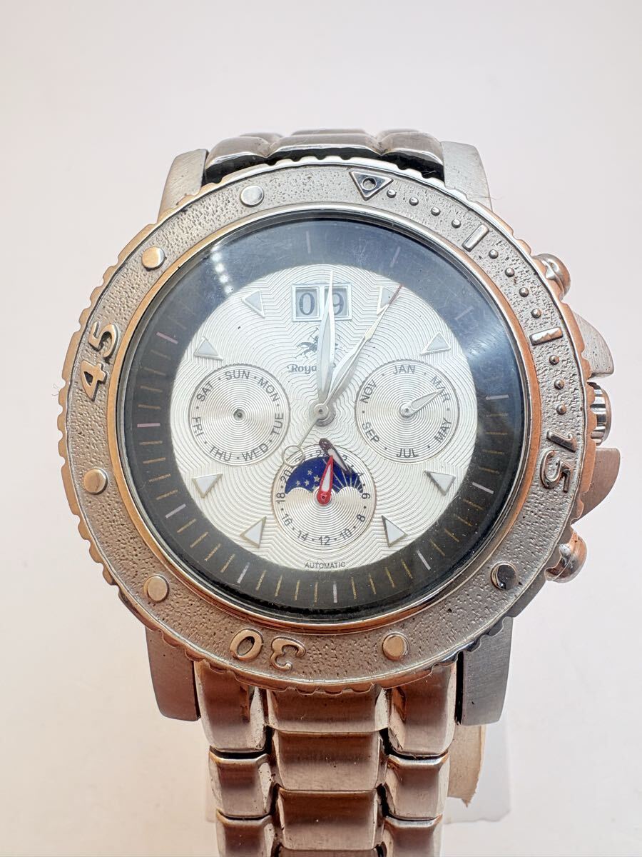 Royal Polo 自動巻き 腕時計 マルチカレンダー / ムーンフェイズ風 / 稼働品拍卖