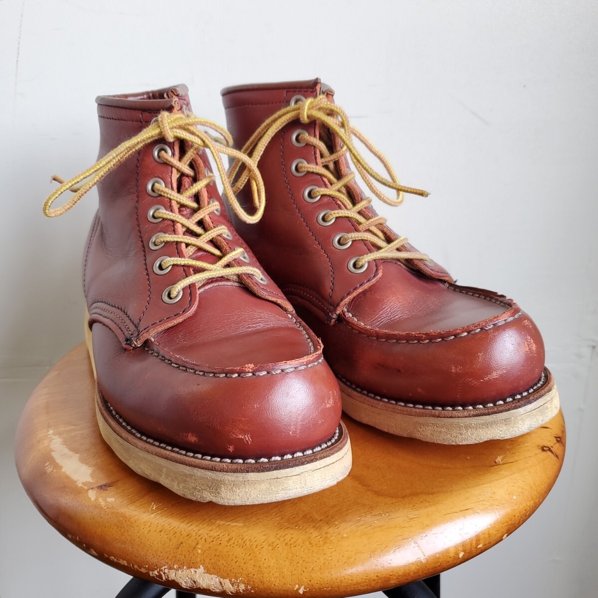 1138◆【4 1/2E】97年製 犬タグ レッドウィング REDWING 8875 アイリッシュセッターブーツ 22.5㎝位 赤茶 モックトゥ 中古 USED拍卖